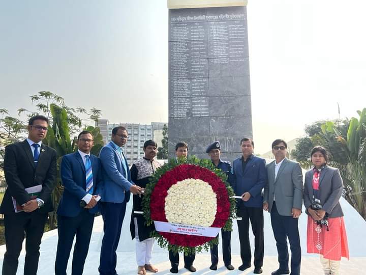 সুনামগঞ্জে শহিদ বুদ্ধিজীবীদের প্রতি শ্রদ্ধা নিবেদন